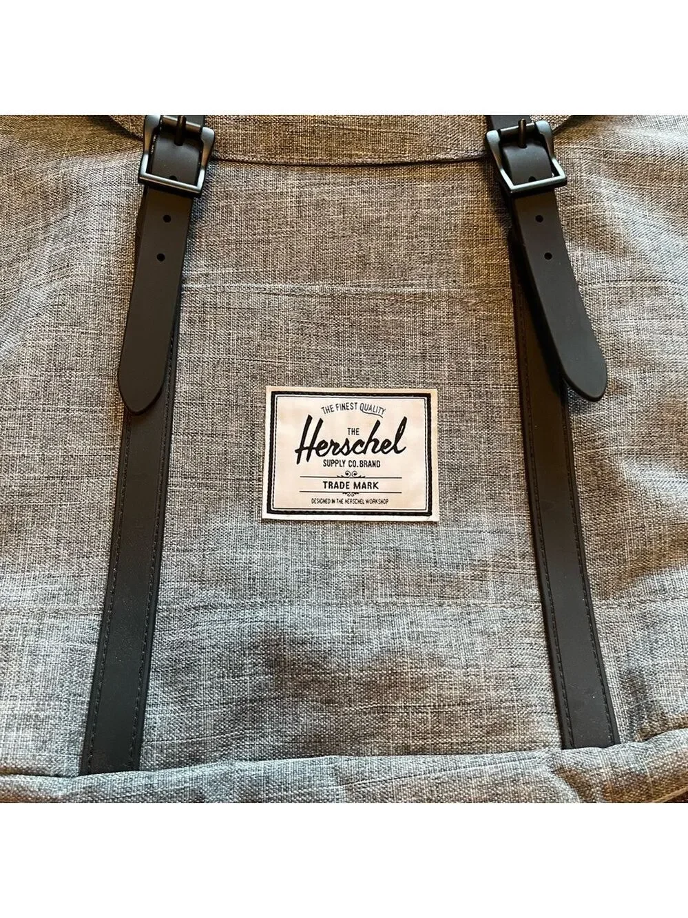 Herschel Supply Co. Chase Private Client Backpack Gray Black Raven CrossHatch